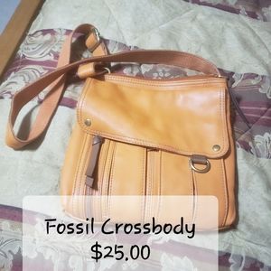 Fossil leather crossbody
